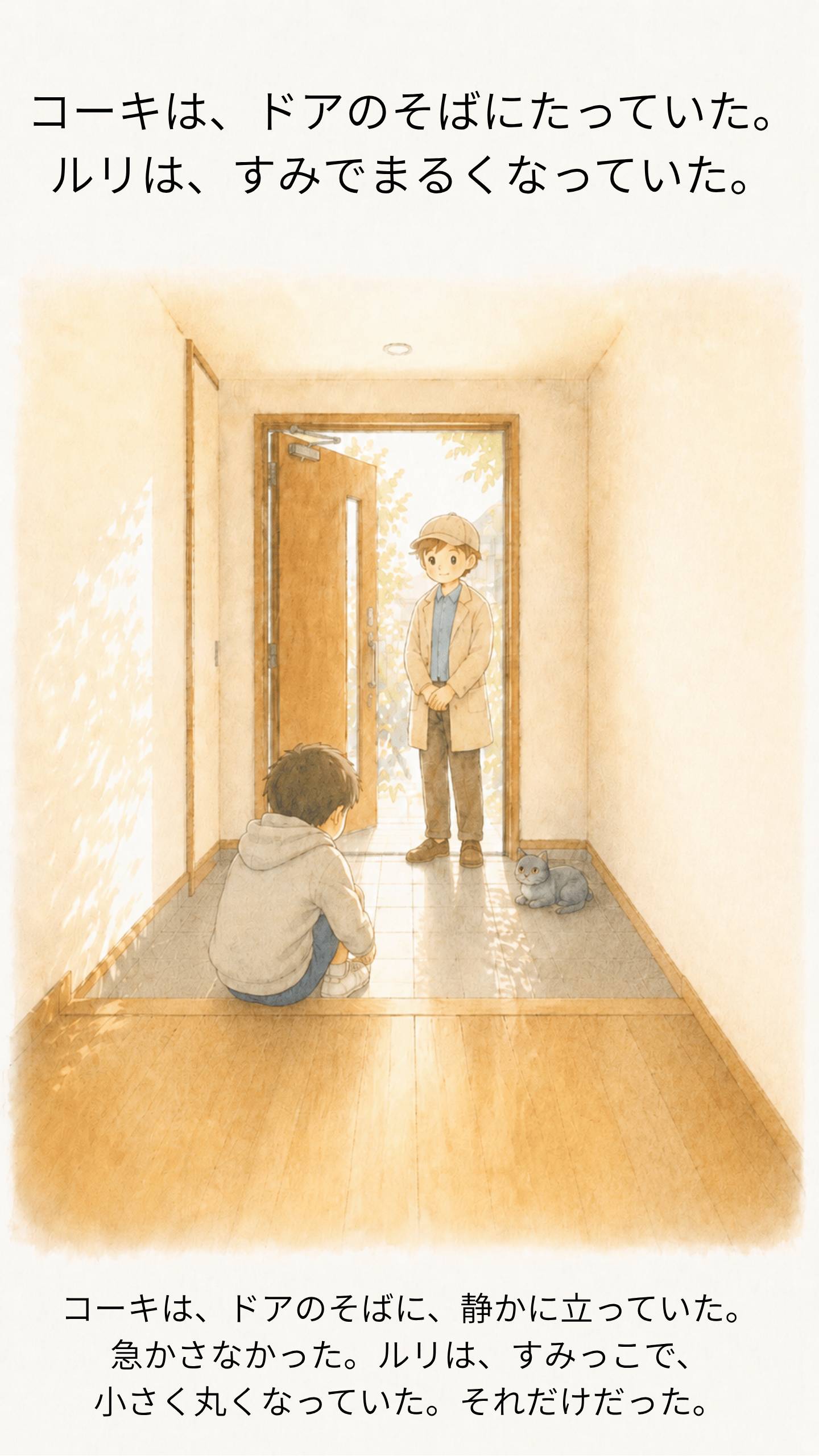 リクの体が、少しかたくなる