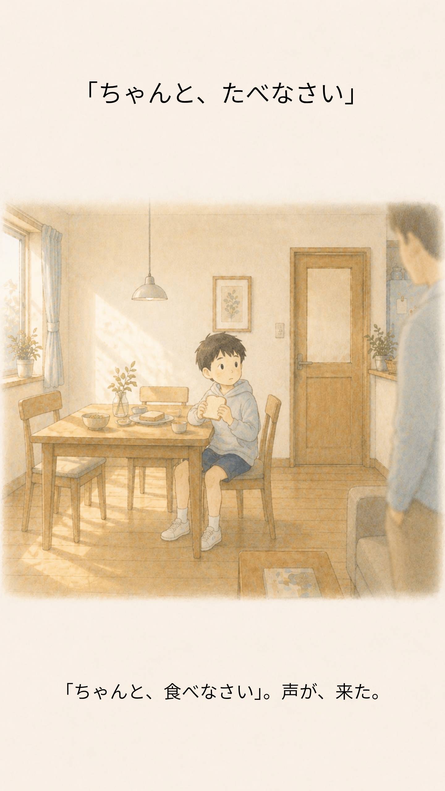「ちゃんと、食べなさい」。声が来た