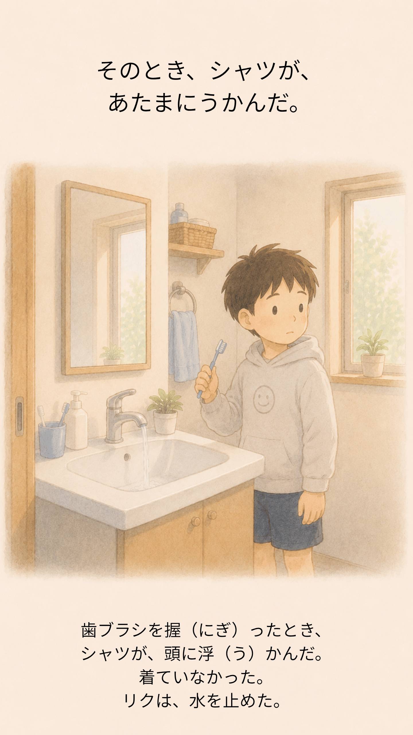 歯ブラシを握ったときシャツのことが頭に浮かんだ
