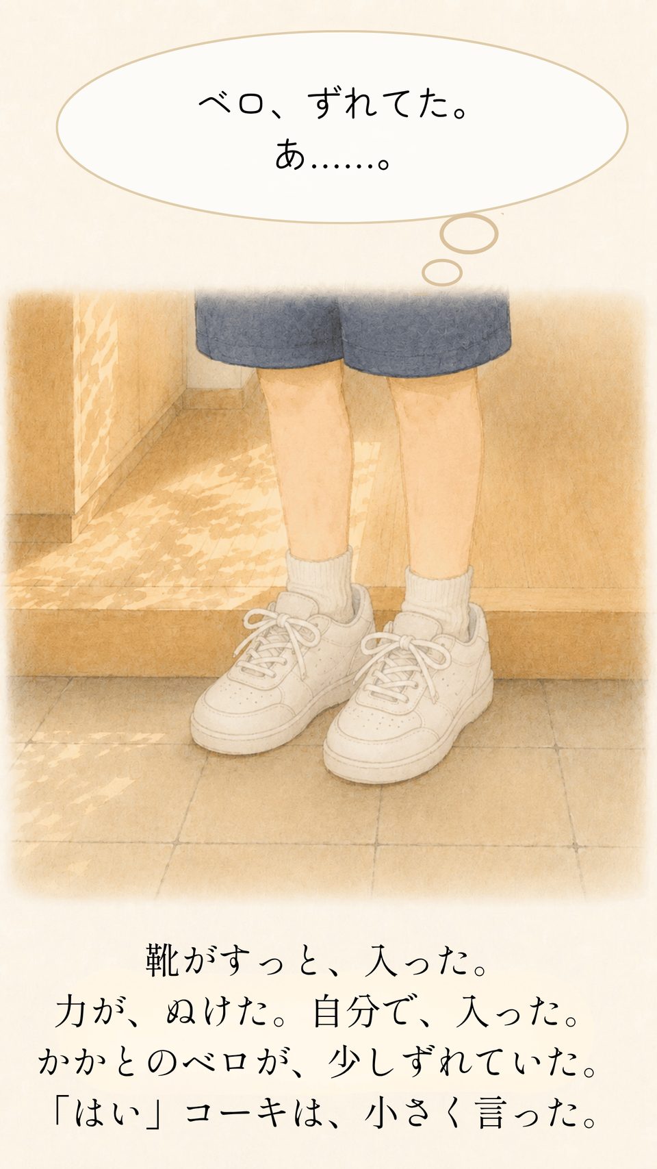 すっと、足が入った