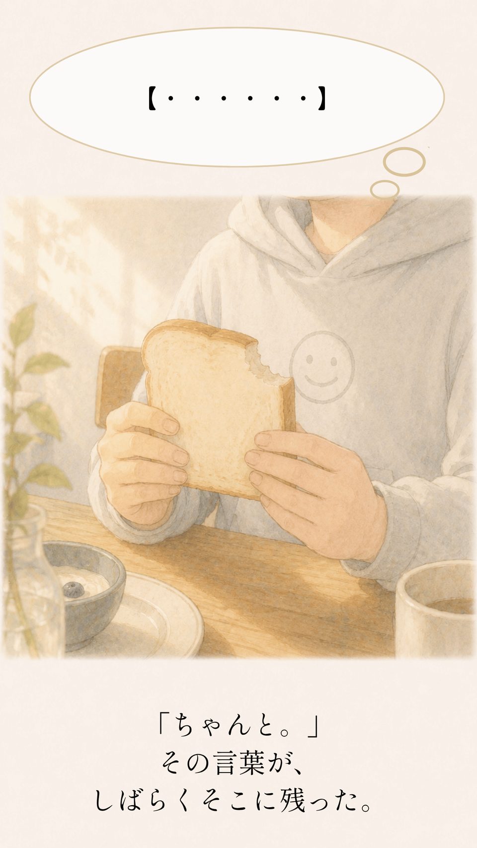 「ちゃんと」という言葉が、しばらく、そこに残った