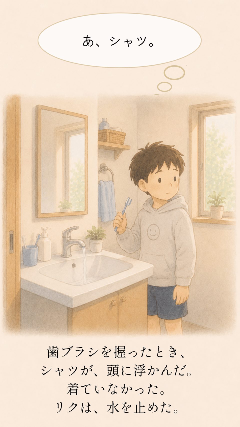 歯ブラシを握ったときシャツのことが頭に浮かんだ