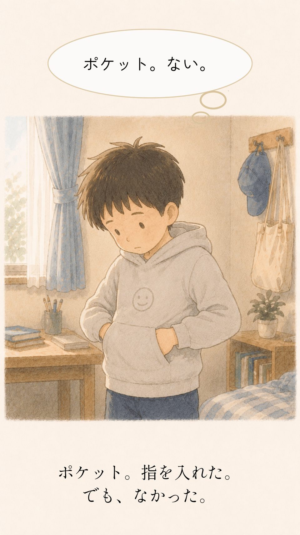 立ったまま止まり、昨日のことを思い出そうとするリク